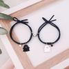 Halloween Cartoon Ghost Pendant Braided Bracelet Gifts Friendship Jewelry
