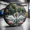 1pc High-Quality 2D Flat-Printed Tire Cover Made Of Polyester Fabric, Suitable For Desert Parking And Picnics, Does Not Require