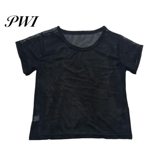 Women Breathable Mesh Yoga Tops Short Sleeves Running Sport Fitness T-Shirt