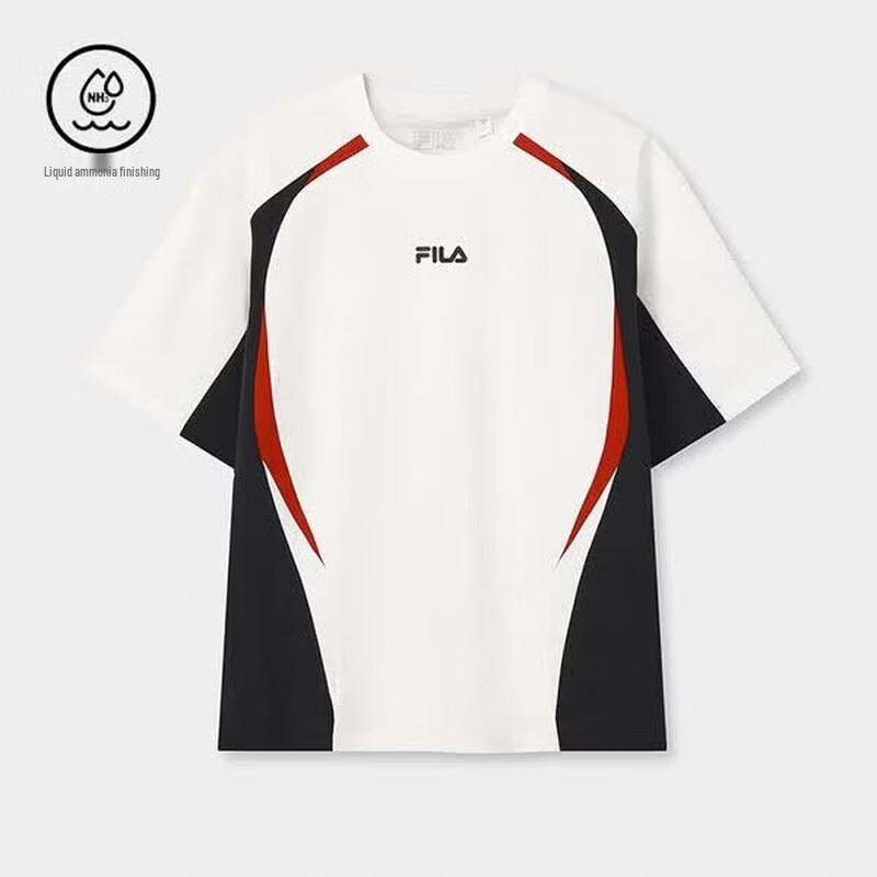 FILA Men s Knitted Color-block Short Sleeve T-Shirt 2XL