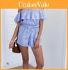 Striped Summer Women Casual Playsuit Stylish Ladies Jumpsuit For Beach Days