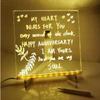Personalized LED Night Light - Erasable Acrylic USB Message Board Kids Drawing Board Birthday Gift