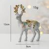 New Glittering Simulation Reindeer Elk DIY Christmas Deer Flocking Fabric PVC Xmas Elk Decorations Party Craft