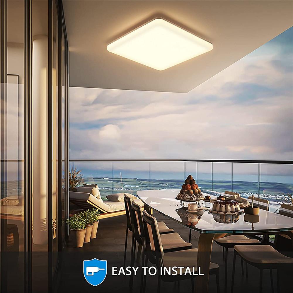 Inteligentní RGB LED stropní svítidla s dálkovým ovládáním, funkce časovače Panelové lampy Jas Stmívatelné vnitřní domácí osvětlení