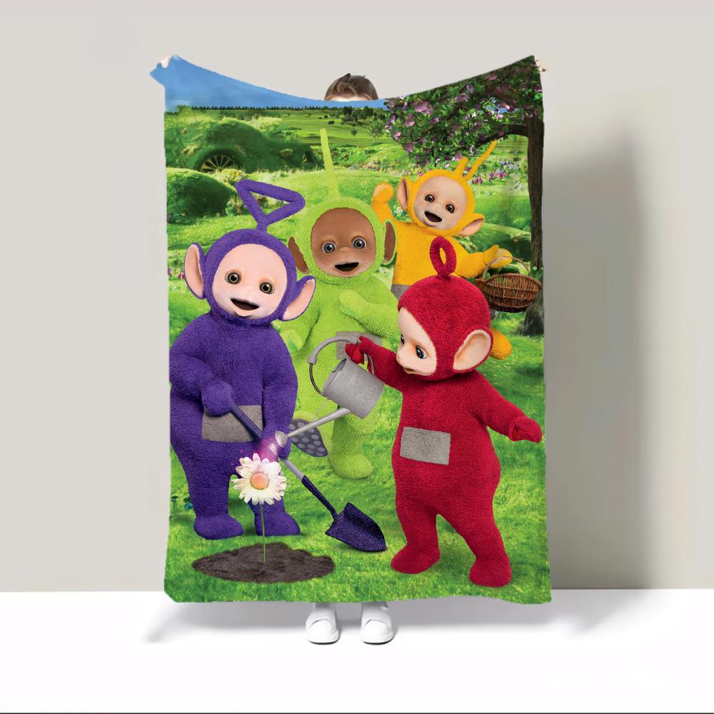 Teletubbies Knee Blanket Throw Sofa Blankets Characters Thermal Blankets for Bed Blanket 150cm X 200cm Home and Decoration Nap &