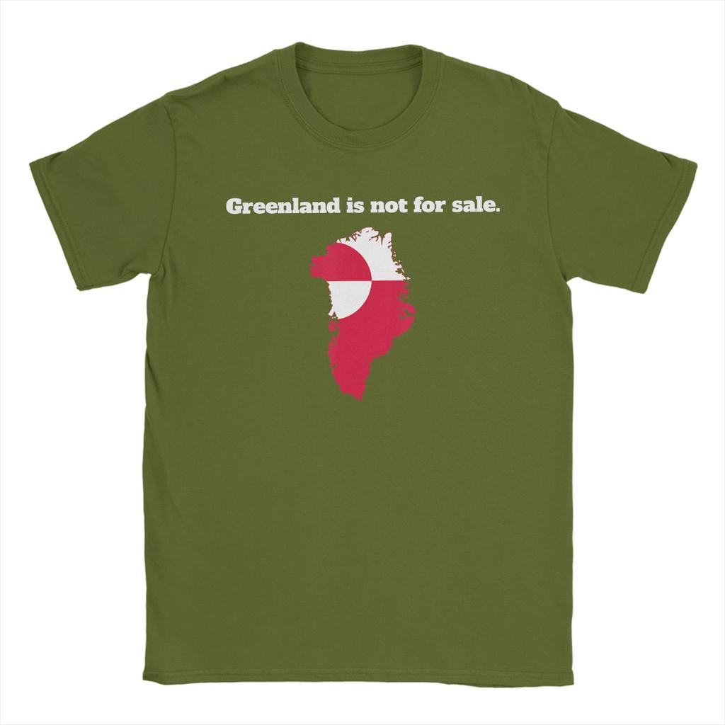 Übergroßes T-Shirt Sommer Nicht zum Verkauf Ich stehe für Grönland KarteFreizeit-T-Shirts Baumwoll-T-Shirt für Herren Kurzarm-T-Shirts
