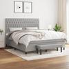 3136853 vidaXL Divan Bed with Mattress Light Grey 180x200cm Fabric