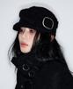 Nasnoing Buckle Bellboy Cap (Black)