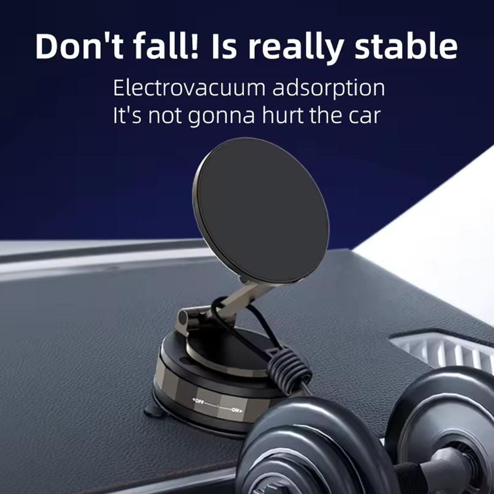 1/2/3PCS Magnetic Car Phone Holder, Vacuum Suction Phone Holder, Broad Compatibility 360 Degree Rotatable Suction Cup Foldable