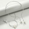 High Quality Pearl Diamond Jewelry Set Necklace Earrings Bracelet Three-piece Set Light Luxury Temperament Versatile Jewelry Accessories