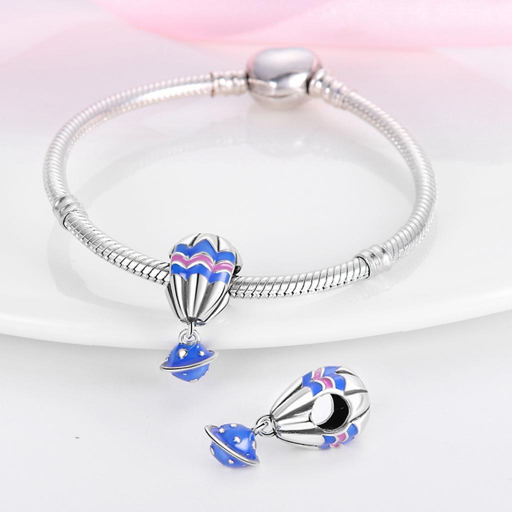 Copper Metal Plated Travel Airplane Plane Pendant Bead Components Compatible With Authentic Original Pandora Bracelet High Quality Fine Jewelry Do It