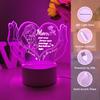 3D Night Light Creative Heart shaped Letter Light Gift Lamp for Mom Mother's Day Small Gift Lamp
