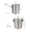 New Stainless Steel Micro-Pressure Camping Pot Home Outdoor Foldable Portable Cooking Pot with Lid, Compatible with Most Stoves