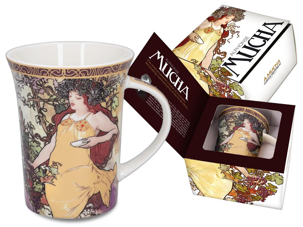 Kubek Porcelanowy Alfons Mucha Jesień Cztery Pory Roku Prezent Dom