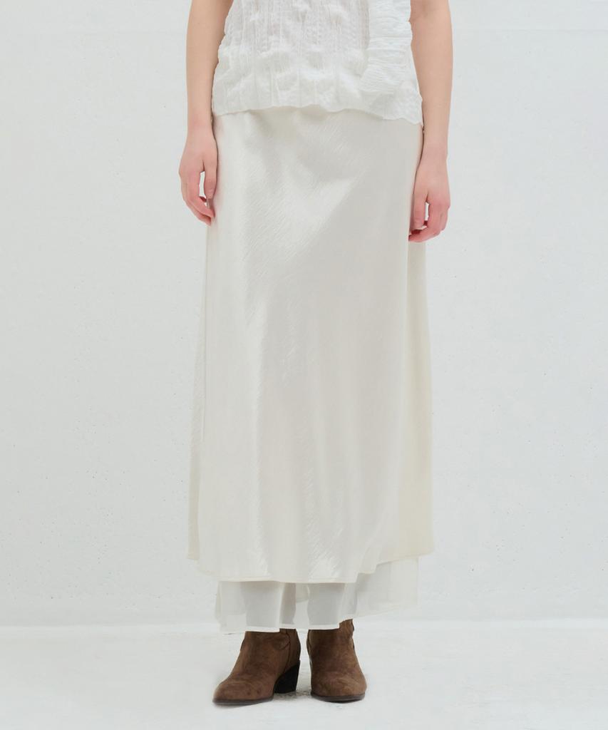 Kamino Silk Layered Skirt Ivory