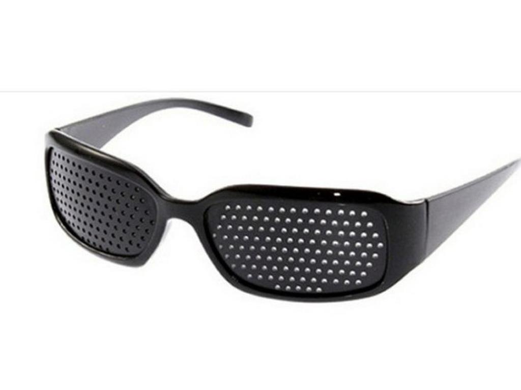 Beige Dual Vision Pinhole Sunglasses - Stylish Multi-Hole Design