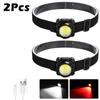 USB Rechargeable COBLED Headlight Built-in 1200mah Battery Portable Torch Headlamp Outdoor Waterproof Fishing Camping Light