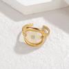 Atoztide New Multiple Styles Irregular Ring For Men Women Stainless Steel Adjustable Vintage Beads Open Finger Ring Jewelry Gift