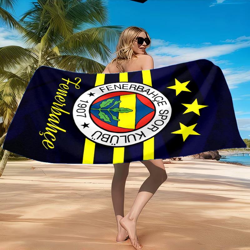 Fenerbah?E-Sport Club Emblem Strandtuch, Schnelltrocknend, Pflegeleicht, Geeignet für Fitness und Strandurlaub, Sport-Essential