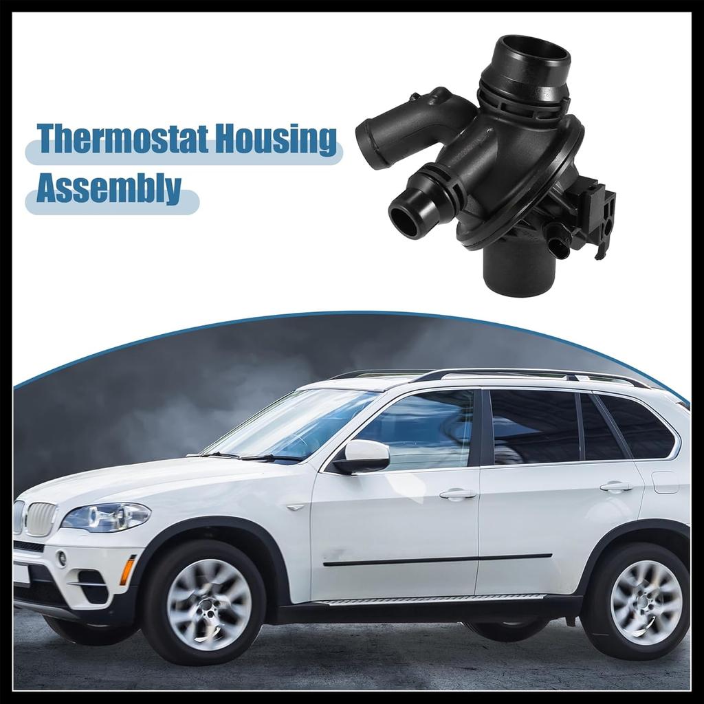Thermostat Housing Assembly 11538671516 Engine Coolant Thermostat Housing Assembly for BMW 535i GT XDrive 2011-2016 for BMW 535i GT 2010-2017 Durable