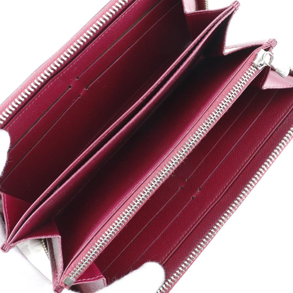 Louis Vuitton Zippy Wallet Purse Red Epi Leather Women Used