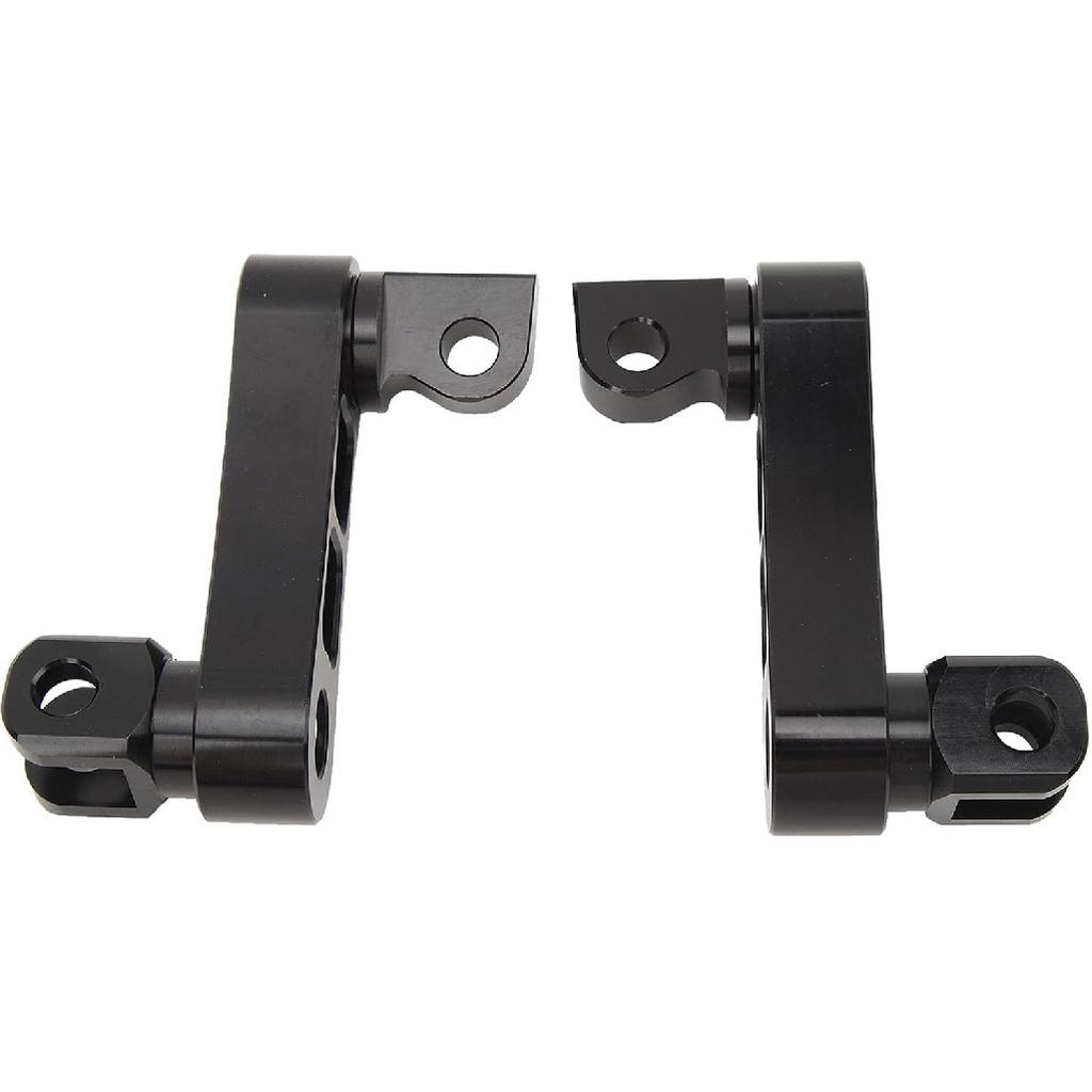 Motorcycle Foot Peg Adjustable Passenger Footpegs Highway Bracket, 360° Rotating Foot Peg Extensions Passenger Highway Peg Clamp Bracket, Sturdy