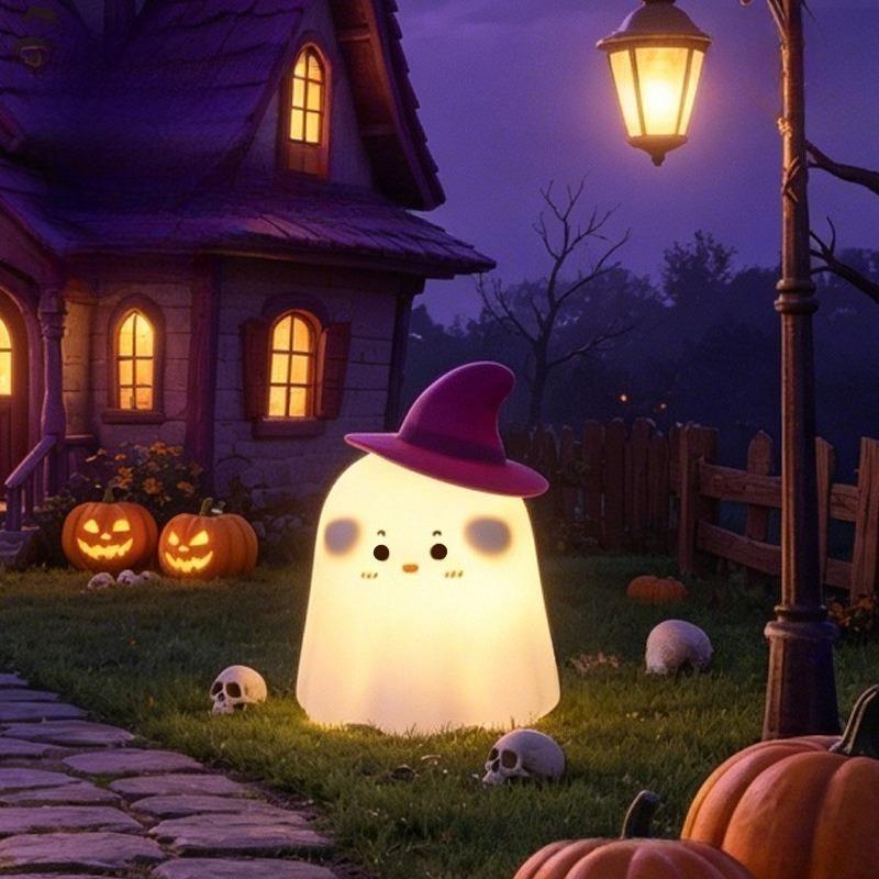 Cute Magician Night Light USB Rechargeable Bedside Nightlights Dimming For Children's Halloween Party Holiday Gifts Bedroom Deco