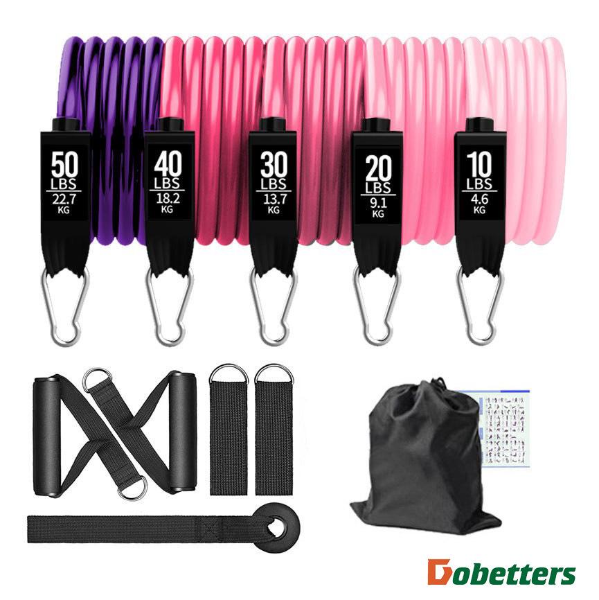 11-Piece Fitness Muscle Training Belt & Pull Rope Set