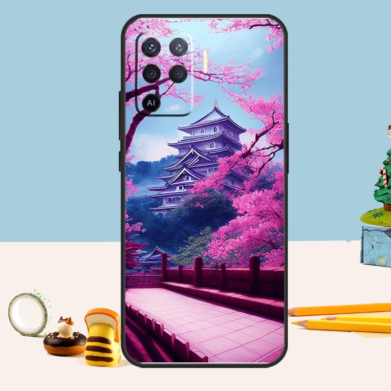 

Японское искусство Храм Сакура Чехол Для Oppo A5 A6 Pro A15 A16 A76 A96 A17 A57 A98 A58 A78 A18 A38 A54 A74 A94 A40 A60 A80 OPPO A58 4G
