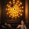 Halloween Atmosphere Creation 47" Light Up Spider Web with LED Lights, Giant Spooky Webbing for Events Cobweb Decoration Remote Control Indoor Outdoor