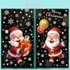 Santa Pvc Static Window Stickers With Snowman Snowflakes For Christmas Celebration