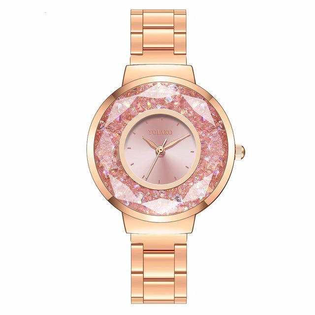 

Женские модные часы с бриллиантами для женщин, звездное небо, BlingBling, креативные кварцевые часы, часы из нержавеющей стали, relogio feminino