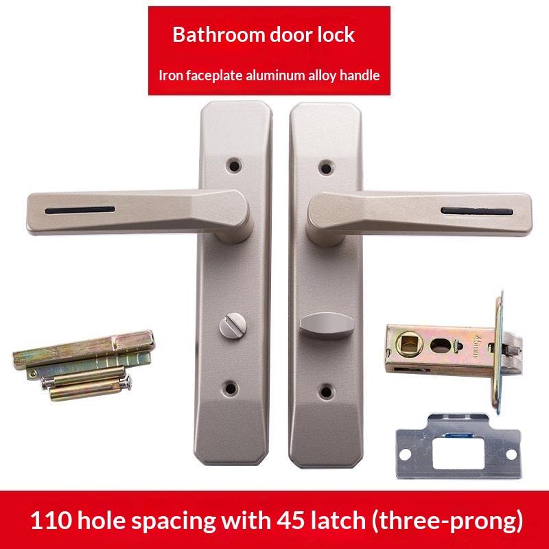 1 Set Door Knob Lock Room Door Handle Locked Aluminum Alloy High-Grade Handle Lock Bedroom Bathroom Accessories