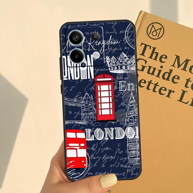 London Bus England Big Ben Cover For Xiaomi Redmi Note 14 13 10 11 12 Pro 11S 12S Case For Redmi 15 14C 10C 12C 13C 15C