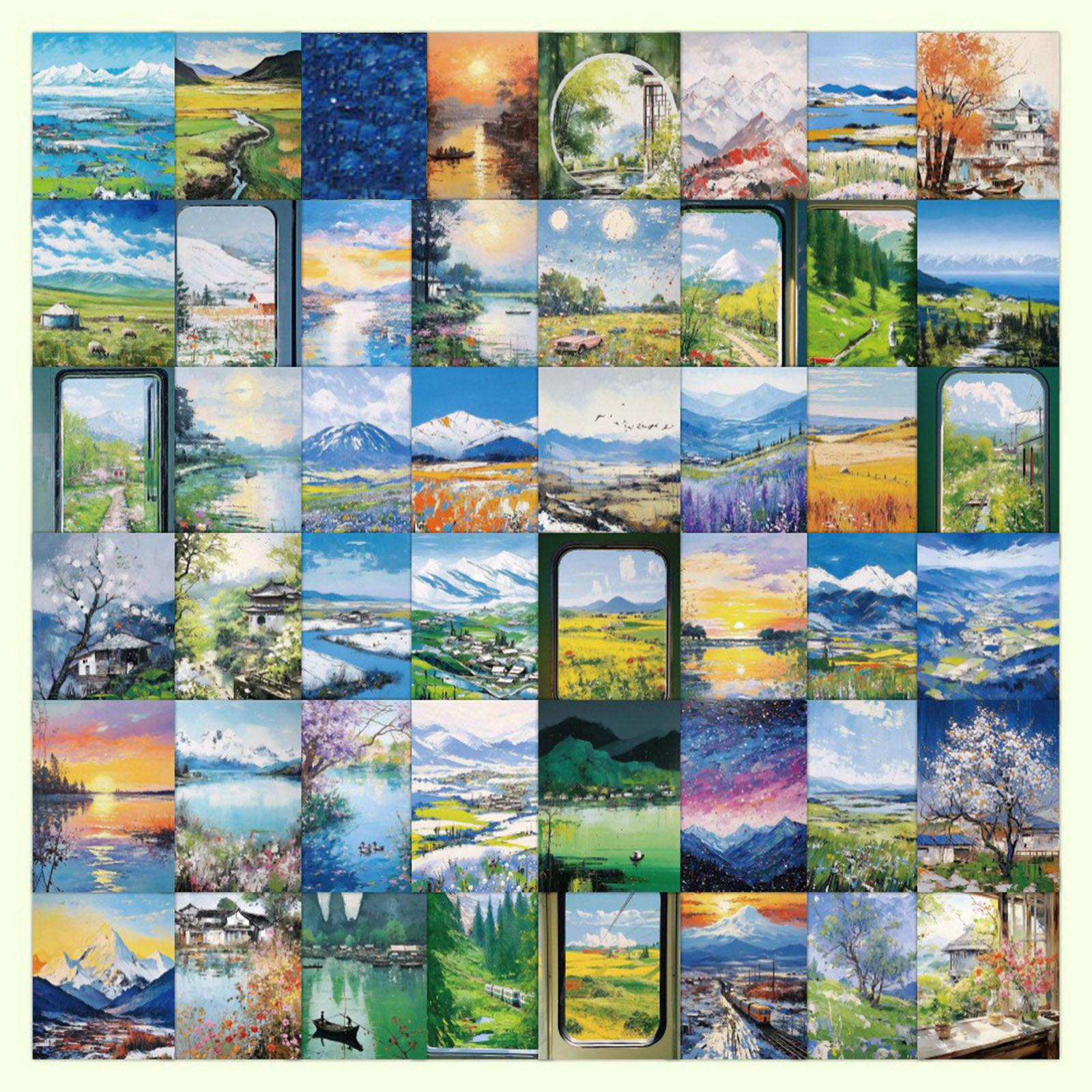 

Oil Painting Stickers Capture The Beautiful Moments Captured By Oil Paintings. Small And Clear Hand-held Account Material Decorative Stickers One Size