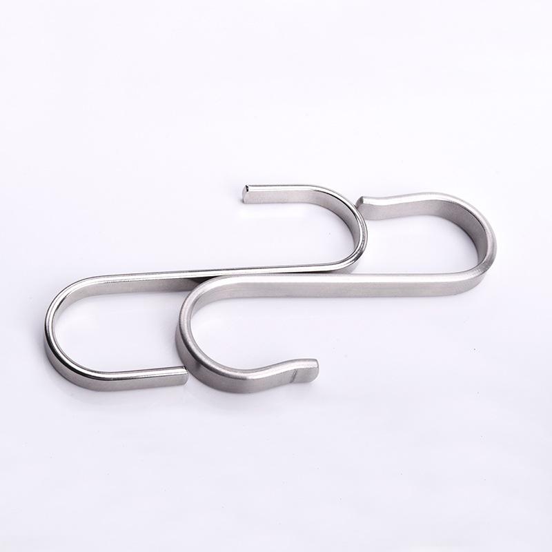 304 Stainless Steel S Shaped Metal Hanging Hooks for Hanging, Metal Kitchen Pot Pan Hanger Storage Rack Closet S Type Hooks