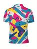 Men'S Short-Sleeve Polo Shirt - Flat Digital Print Pattern - No Texture - Stylish And Easy Short Sleeves, Buttoned, Casual Collared Polo Shirt,