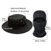 2-Pack Wide Brim Sun Hat & Balaclava Set, Men's Boonie Cap for Fishing, Hiking, Camping, UV Protection Outdoor Gear