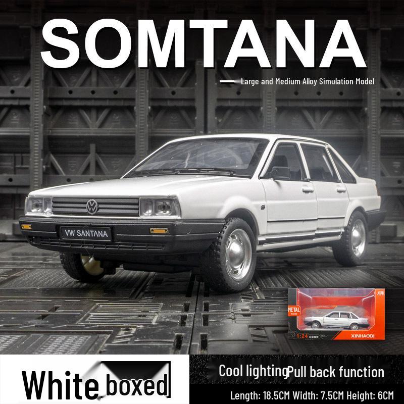 

Модель автомобиля Volkswagen Santana из сплава со звуком и светом, 6 открывающихся дверей, детская инерционная игрушка белый