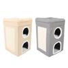 Indoor Cat House Winter Warm Cat House 3 Tier Pet Cave Foldable Cat Bed for Indoor Home