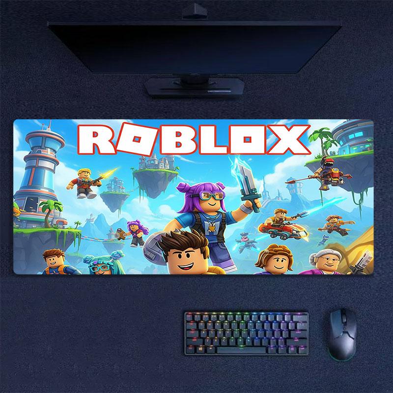 Roblox Mouse Pad, Large Gaming Desk Mat, Non-slip XXL Mousepad for Laptop & Tablet, Mini PC Playmat with Stitched Edges