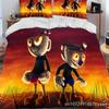Karikatür Cuphead Ve Mugman Yatak Takımı Erkek Kız İkiz Kraliçe Boy Yorgan Kılıfı Yastık Kılıfı Yatak Çocuk Yetişkin Ev Tekstili Tekstil