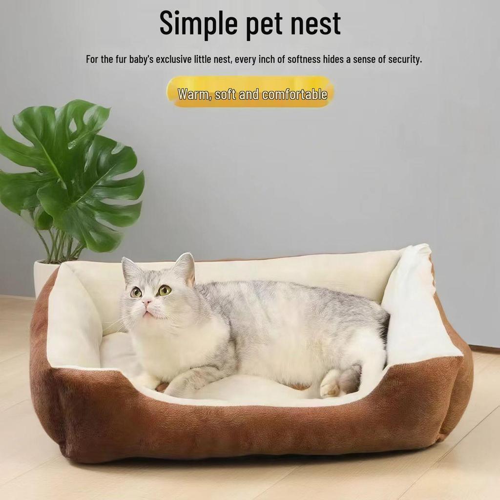 Pet Bed Sofa: Warm Nest Cushion for Dogs and Cats, Perfect for All Seasons