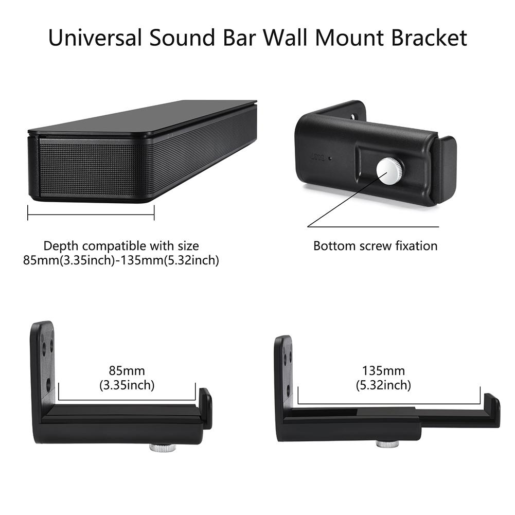 Soundbar Wall Mount Bracket Anti-Drop Universal Drywall Sound Bar Wall Brackets Soundbar Speaker Mounting Holder for Sony Vizio