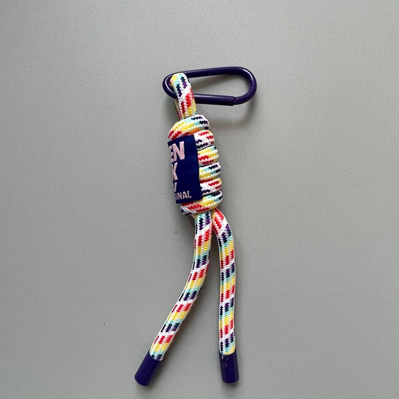 Creative Iridescent Braid Rope Keychain For Backpack Pendant Accessorie Hanging Cord Jewelry