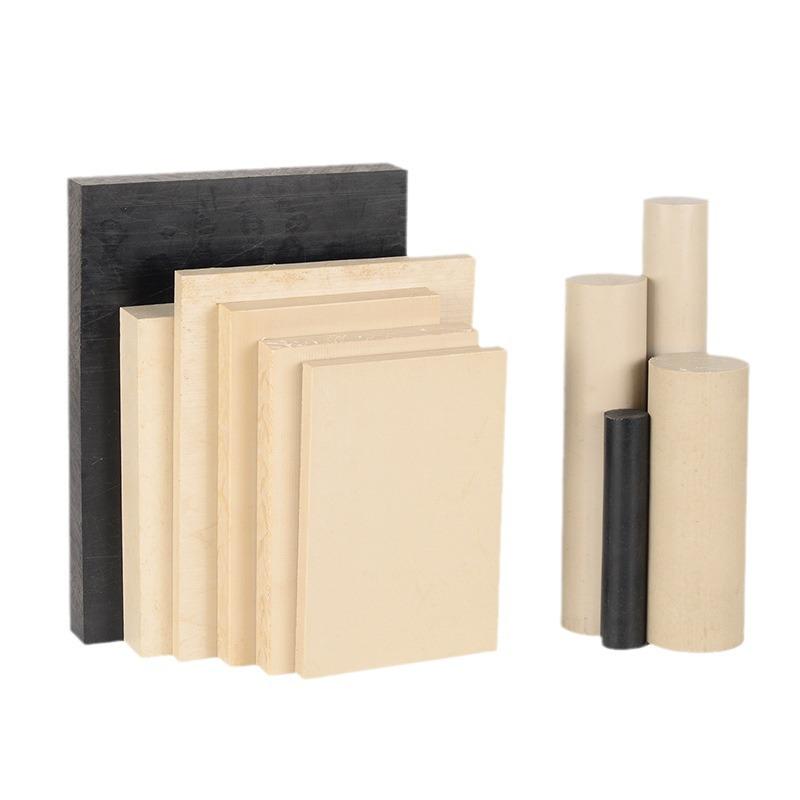 Black High-Temp Resistant Antistatic PEEK Sheet/Rod, Fiber-Reinforced Polyether Ether Ketone (PEEK).
