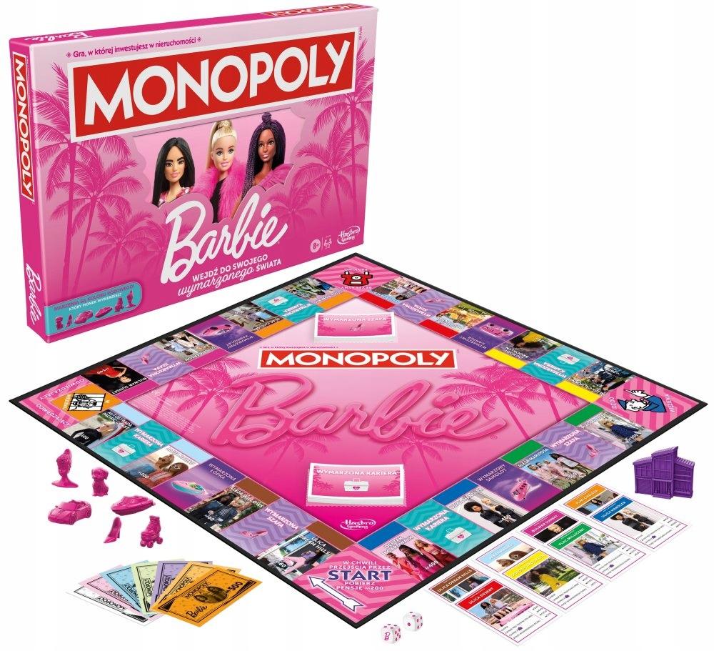 Gra planszowa hasbro monopoly monopoly barbie wersja polska g0038 hasbro