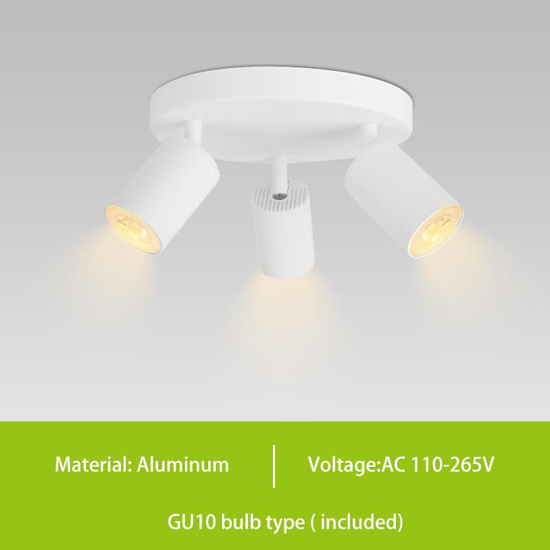 3 Color 110-220V GU10 LED Track Light Spotlight Suit Ceiling Lamp COB Spot Lights For Kitchen Commercial Living Room Home