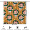 Adorable Christmas Lion Teddy Bear Santa Claus Christmas Decorative Shower Curtain Set Home Textiles Bathroom Decoration