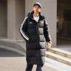 Li Ning Hot Pot Down Series Water-Repellent Far-Infrared Warm Hooded Zipper Outdoor Casual Winter Long Down Jacket Men Outerwear Black AYMU449-4